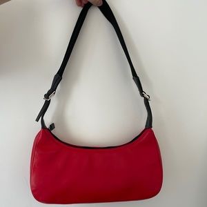 Vintage Holt Renfrew Red Leather Shoulder Bag Purse